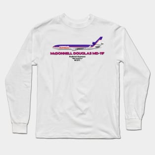 McDonnell Douglas MD-11F - Federal Express "Old Colours" Long Sleeve T-Shirt